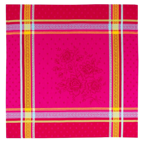 Jacquard tea towel napkin (Marat d'Avignon Massilia rose) - Click Image to Close